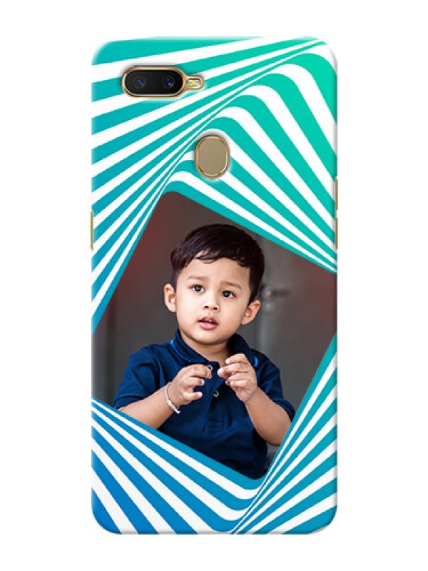 Custom Oppo A7 Personalised Mobile Covers: Abstract Spiral Design