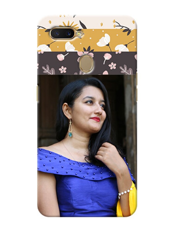 Custom Oppo A7 mobile cases online: Stylish Floral Design