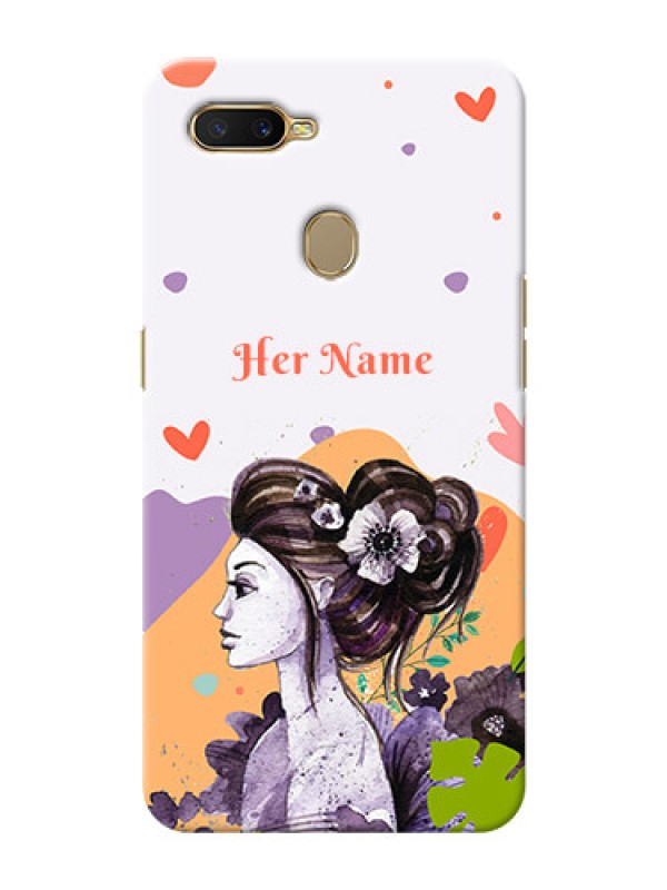 Custom Oppo A7 Custom Mobile Case with Woman And Nature Design