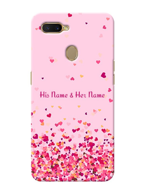 Custom Oppo A7 Phone Back Covers: Floating Hearts Design