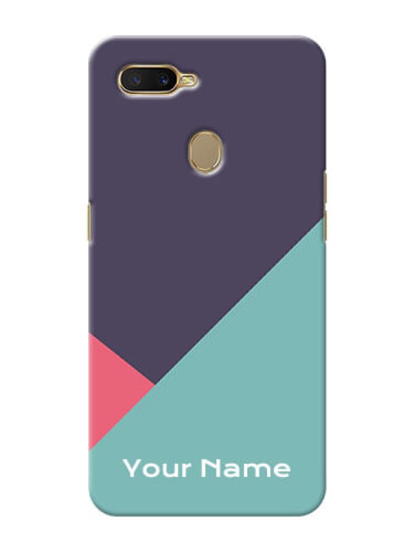 Custom Oppo A7 Custom Phone Cases: Tri Color abstract Design