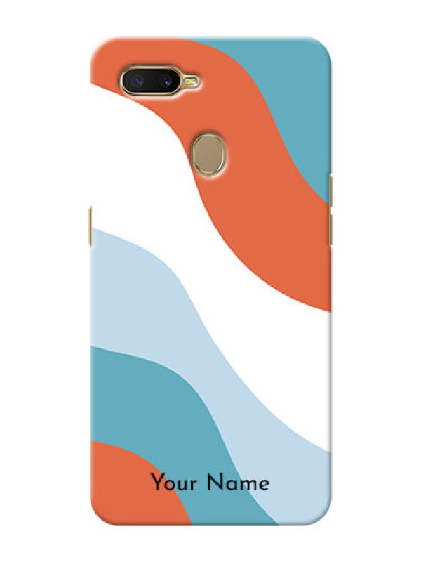 Custom Oppo A7 Mobile Back Covers: coloured Waves Design