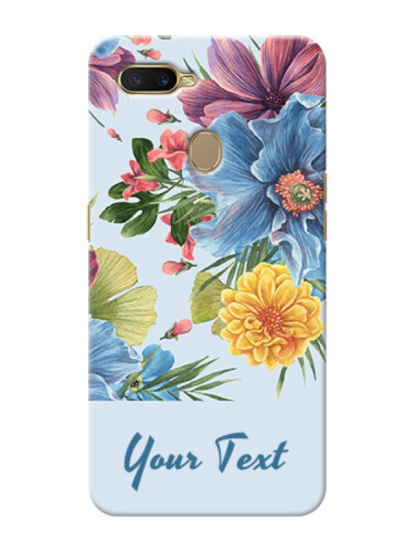 Custom Oppo A7 Custom Phone Cases: Stunning Watercolored Flowers Painting Design