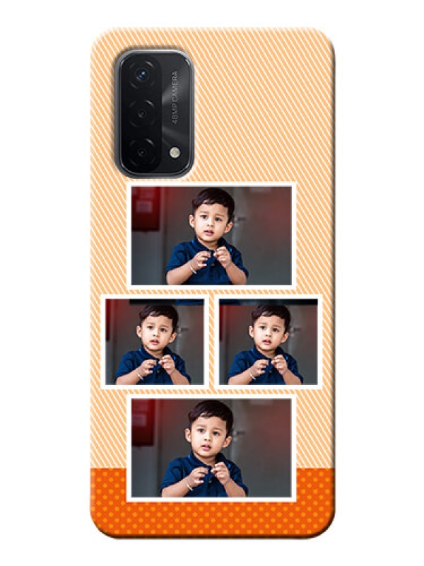 Custom Oppo A74 5G Mobile Back Covers: Bulk Photos Upload Design
