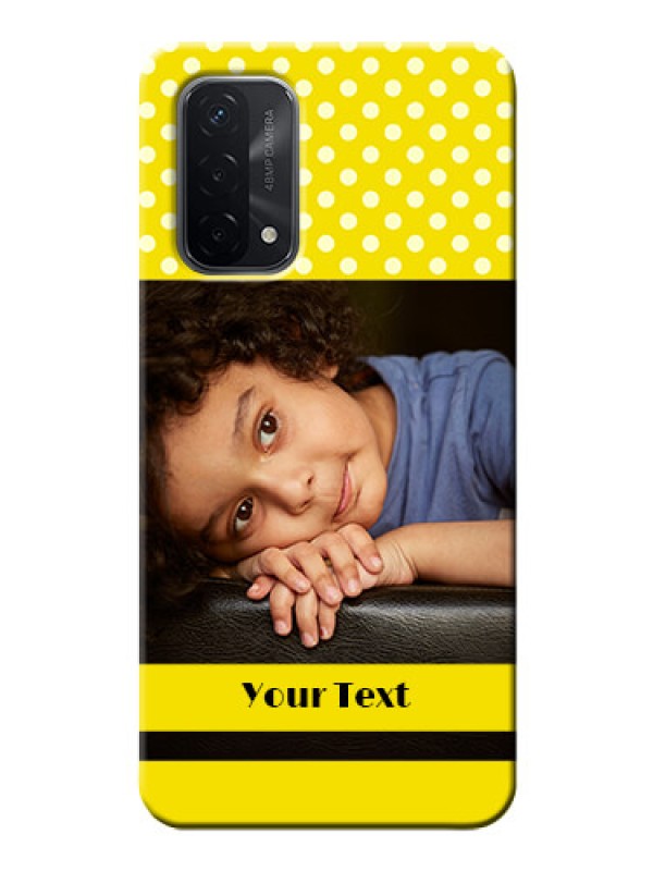 Custom Oppo A74 5G Custom Mobile Covers: Bright Yellow Case Design