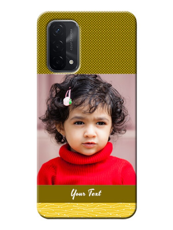 Custom Oppo A74 5G custom mobile back covers: Simple Green Color Design