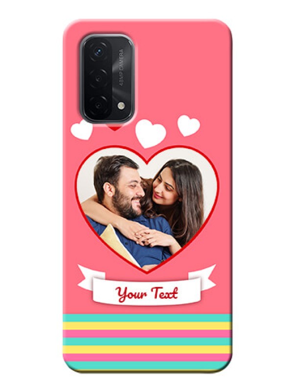 Custom Oppo A74 5G Personalised mobile covers: Love Doodle Design