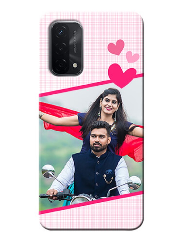 Custom Oppo A74 5G Personalised Phone Cases: Love Shape Heart Design