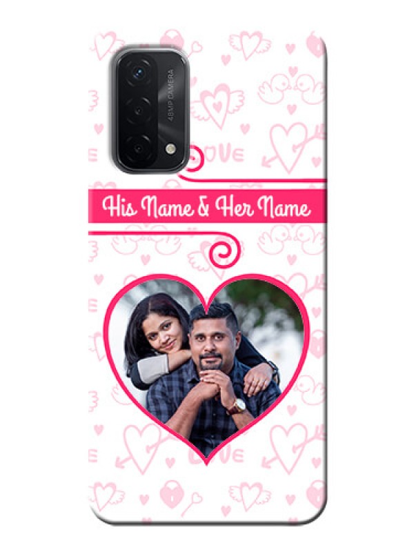 Custom Oppo A74 5G Personalized Phone Cases: Heart Shape Love Design