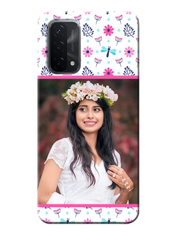 Custom Oppo A74 5G Mobile Covers: Colorful Flower Design