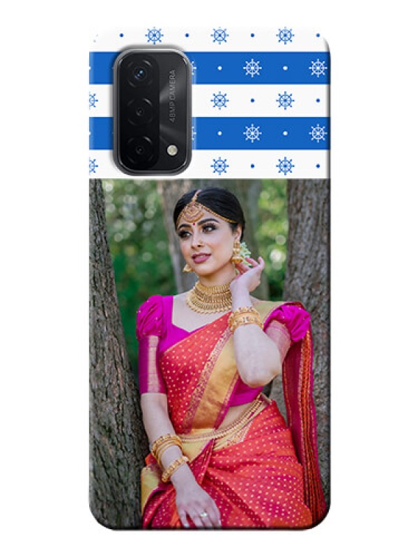 Custom Oppo A74 5G custom mobile covers: Snow Pattern Design