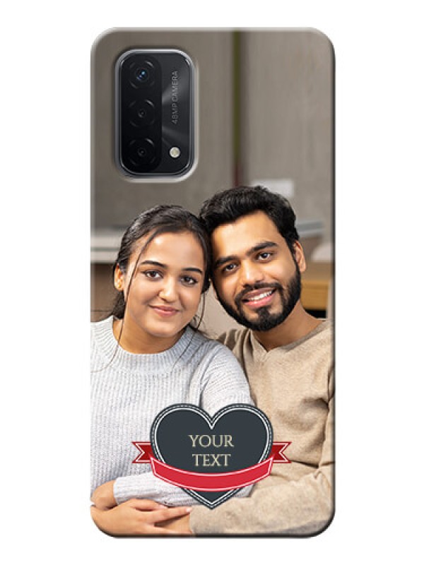 Custom Oppo A74 5G mobile back covers online: Just Married Couple Design