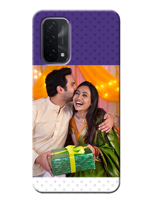 Custom Oppo A74 5G mobile phone cases: Violet Pattern Design