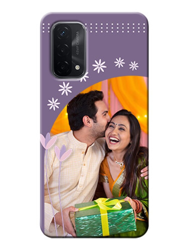 Custom Oppo A74 5G Phone covers for girls: lavender flowers design 