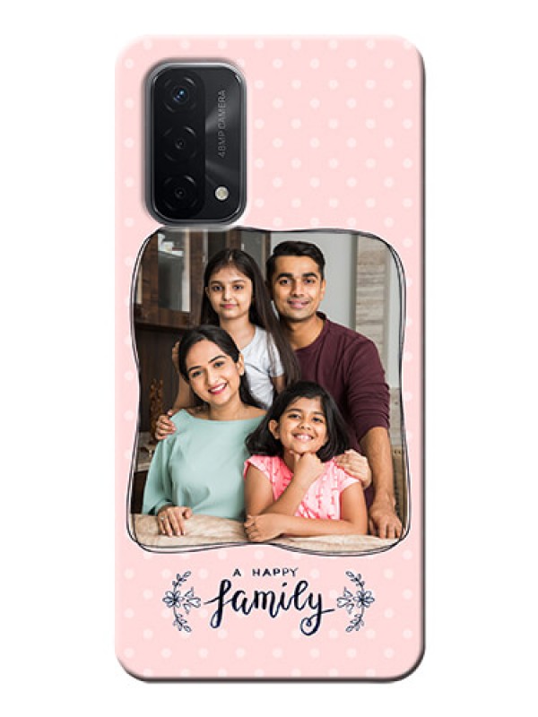 Custom Oppo A74 5G Personalized Phone Cases: Family with Dots Design
