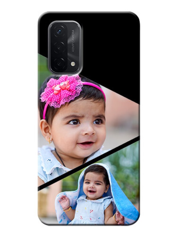 Custom Oppo A74 5G mobile back covers online: Semi Cut Design