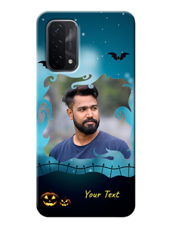 Custom Oppo A74 5G Personalised Phone Cases: Halloween frame design