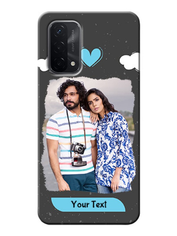 Custom Oppo A74 5G Mobile Back Covers: splashes with love doodles Design