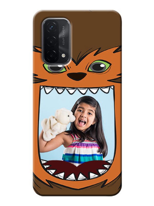 Custom Oppo A74 5G Phone Covers: Owl Monster Back Case Design