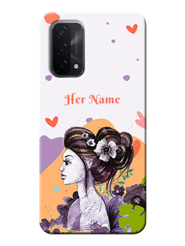Custom Oppo A74 5G Custom Mobile Case with Woman And Nature Design