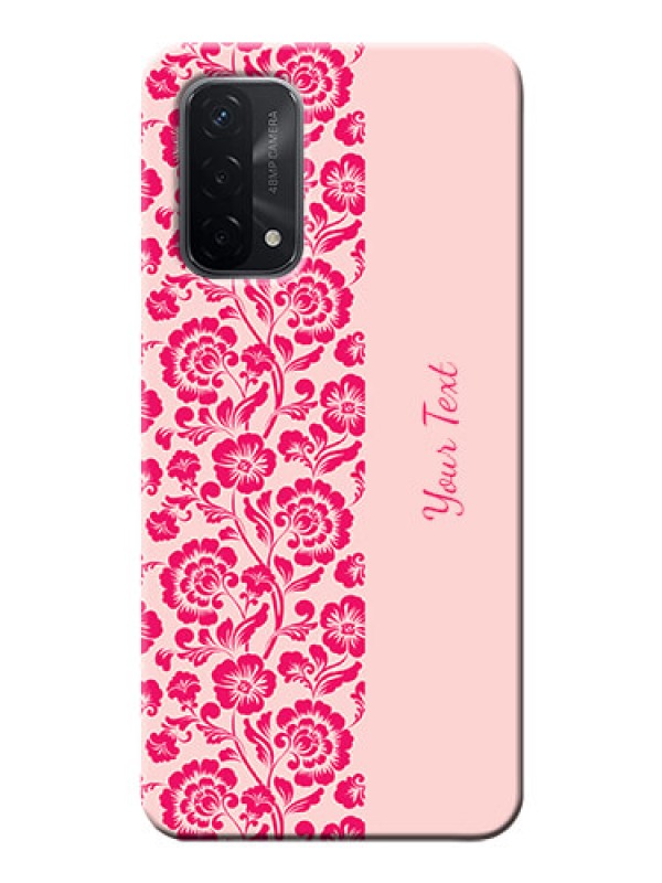 Custom Oppo A74 5G Phone Back Covers: Attractive Floral Pattern Design