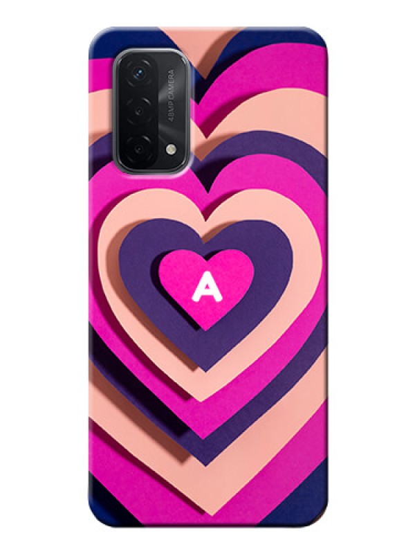 Custom Oppo A74 5G Custom Mobile Case with Cute Heart Pattern Design