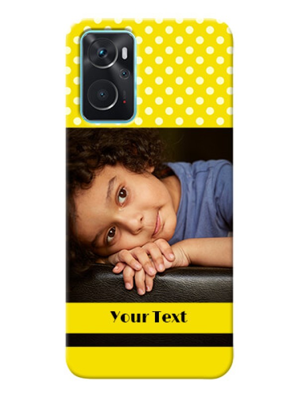 Custom Oppo A76 Custom Mobile Covers: Bright Yellow Case Design