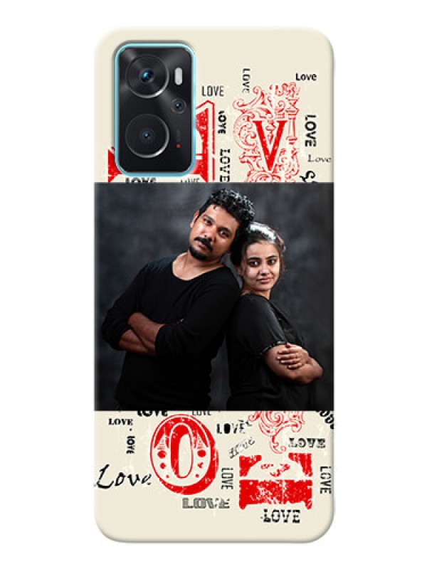Custom Oppo A76 mobile cases online: Trendy Love Design Case