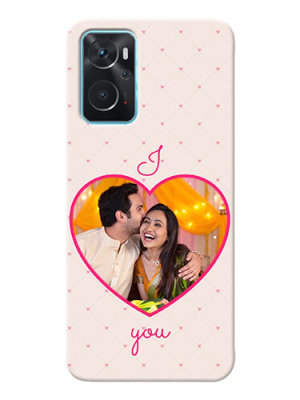 Custom Oppo A76 Personalized Mobile Covers: Heart Shape Design