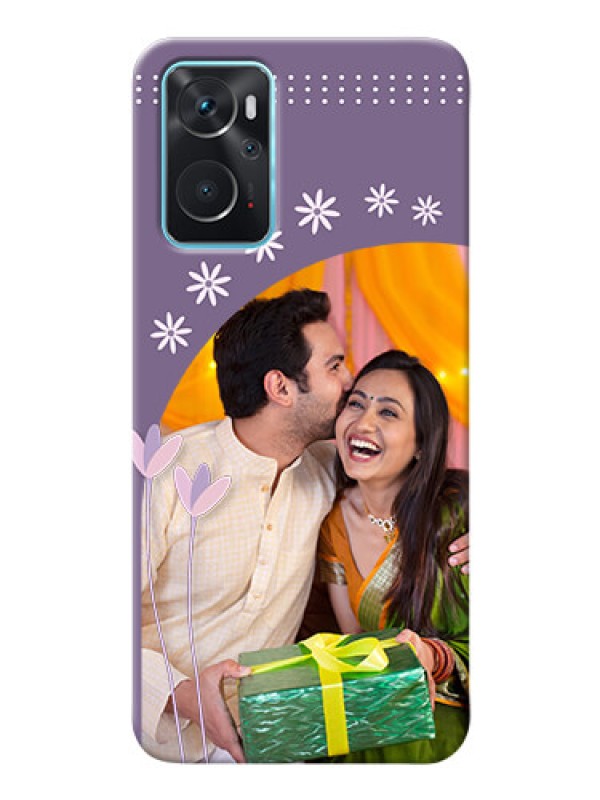Custom Oppo A76 Phone covers for girls: lavender flowers design 