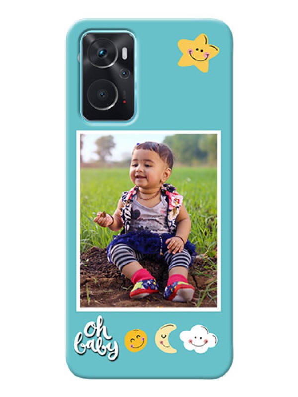 Custom Oppo A76 Personalised Phone Cases: Smiley Kids Stars Design