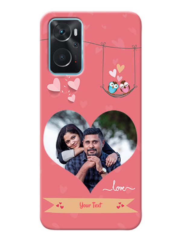 Custom Oppo A76 custom phone covers: Peach Color Love Design 