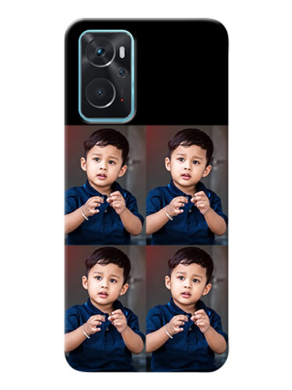 Custom Oppo A76 4 Image Holder on Mobile Cover