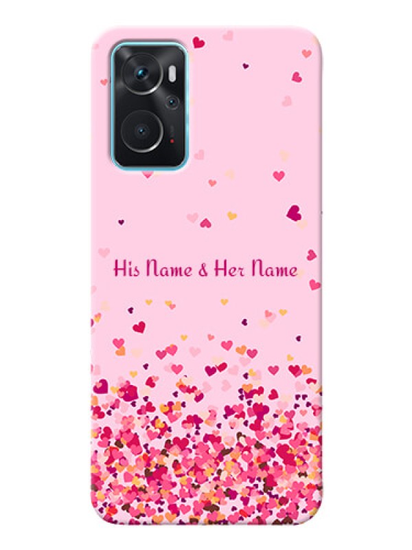 Custom Oppo A76 Phone Back Covers: Floating Hearts Design