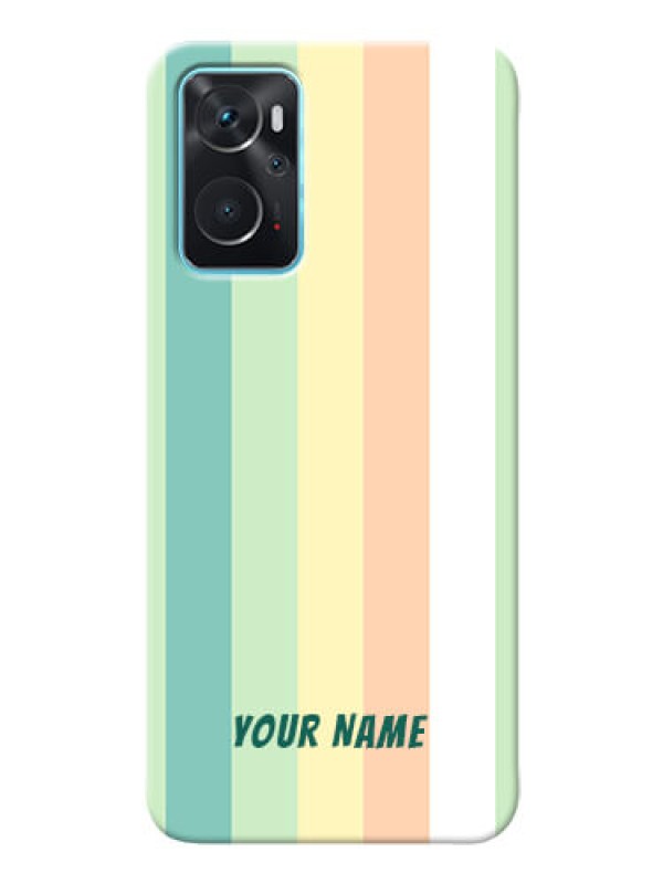 Custom Oppo A76 Back Covers: Multi-colour Stripes Design