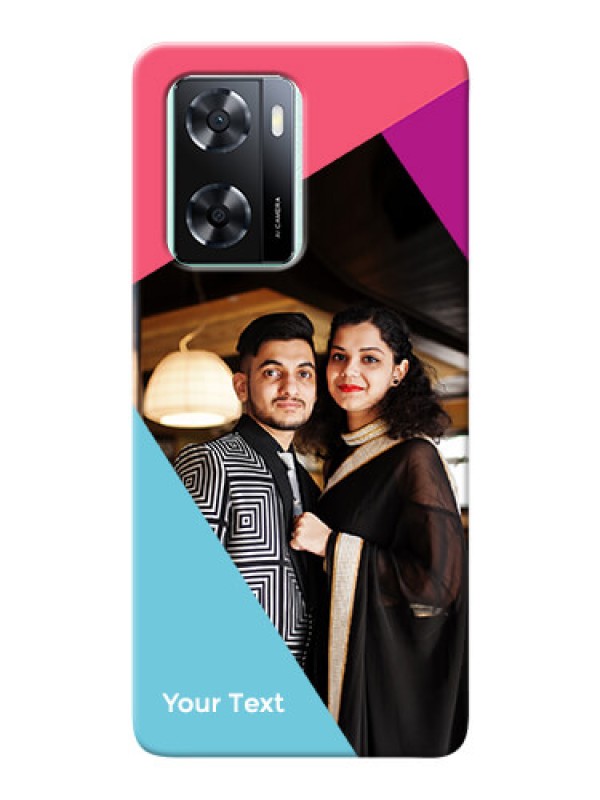 Custom Oppo A77 4G Custom Phone Cases: Stacked Triple colour Design