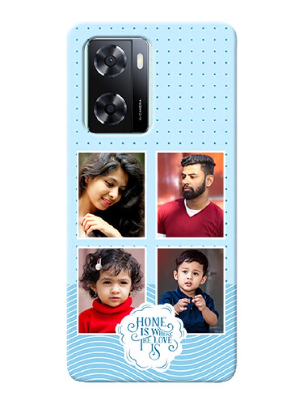 Custom Oppo A77 4G Custom Phone Covers: Cute love quote with 4 pic upload Design