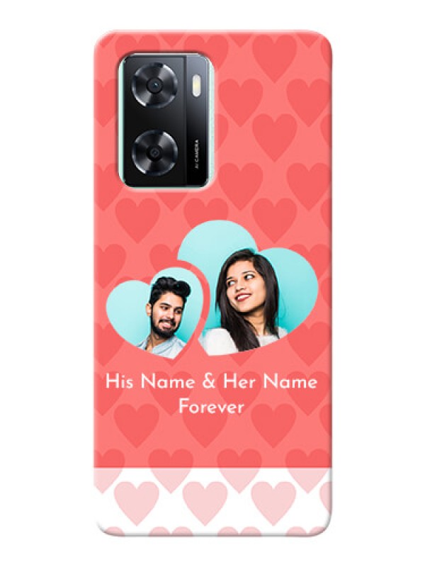 Custom Oppo A77s personalized phone covers: Couple Pic Upload Design