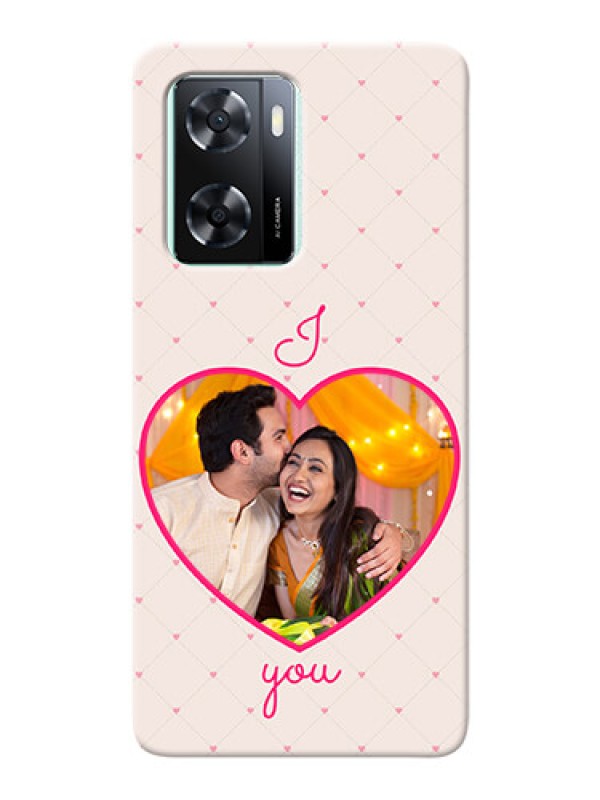 Custom Oppo A77s Personalized Mobile Covers: Heart Shape Design