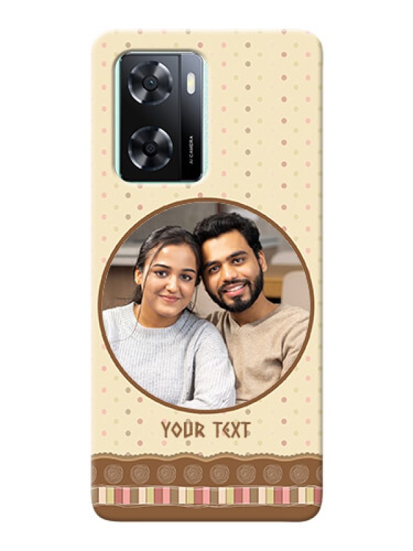 Custom Oppo A77s Mobile Cases: Brown Dotted Mobile Case Design