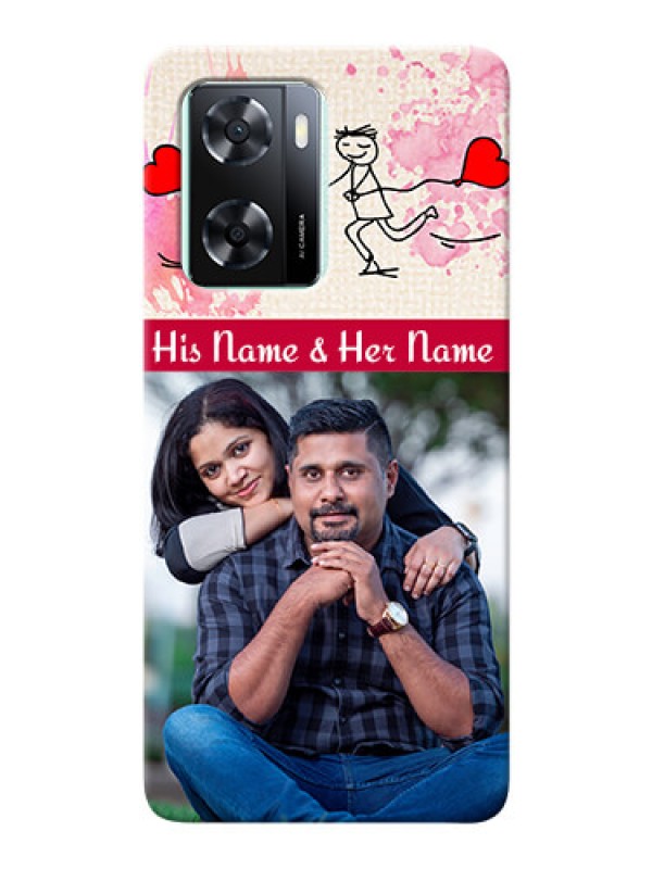 Custom Oppo A77s phone back covers: You and Me Case Design