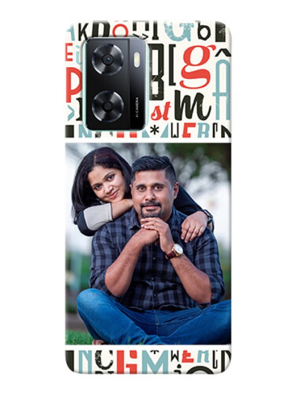 Custom Oppo A77s custom mobile phone covers: Alphabet Design