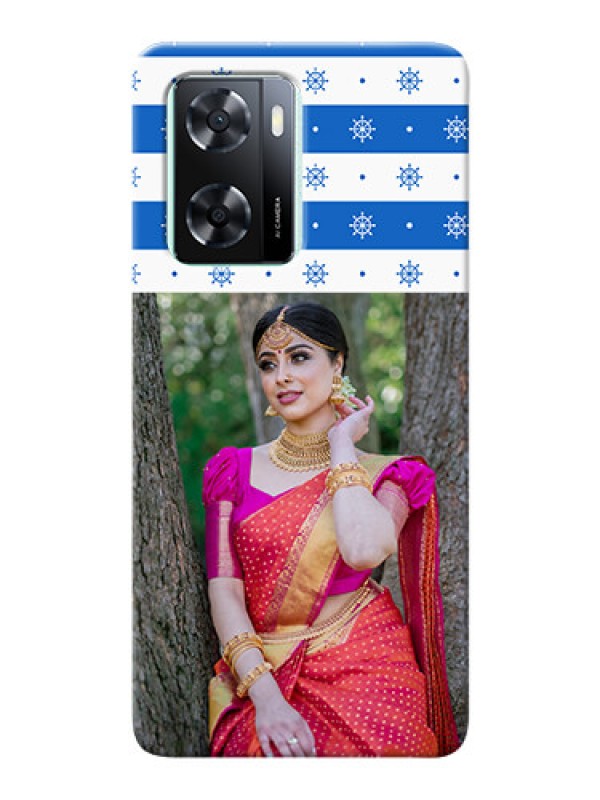 Custom Oppo A77s custom mobile covers: Snow Pattern Design