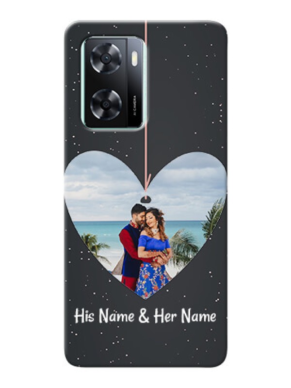 Custom Oppo A77s custom phone cases: Hanging Heart Design