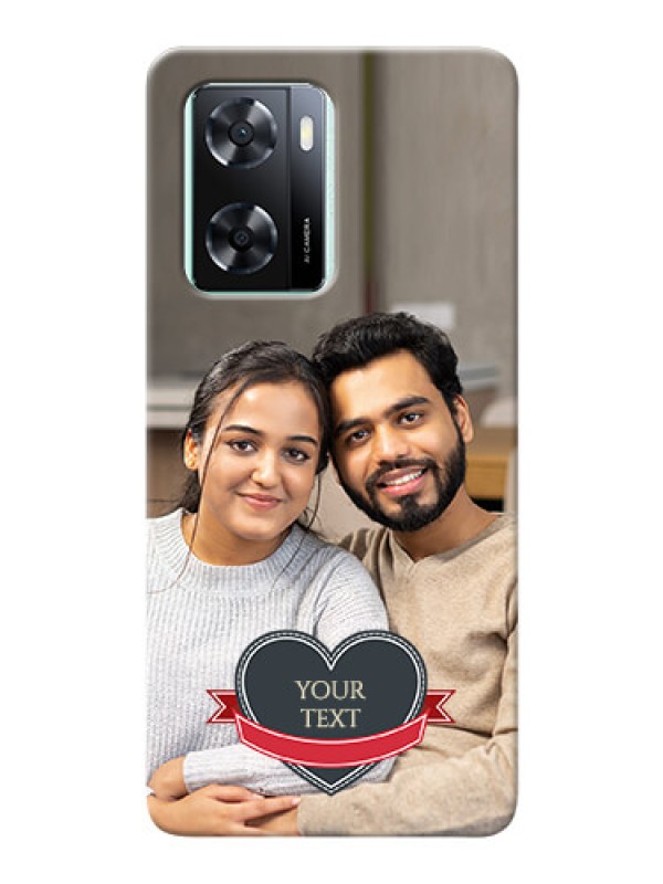 Custom Oppo A77s mobile back covers online: Just Married Couple Design