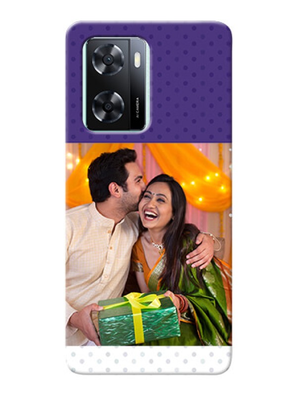 Custom Oppo A77s mobile phone cases: Violet Pattern Design