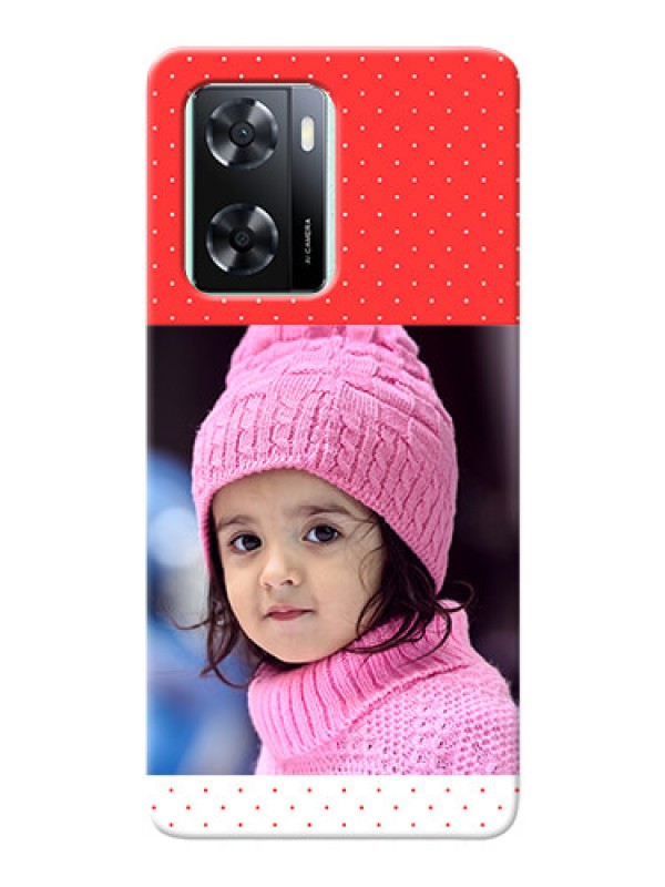 Custom Oppo A77s personalised phone covers: Red Pattern Design