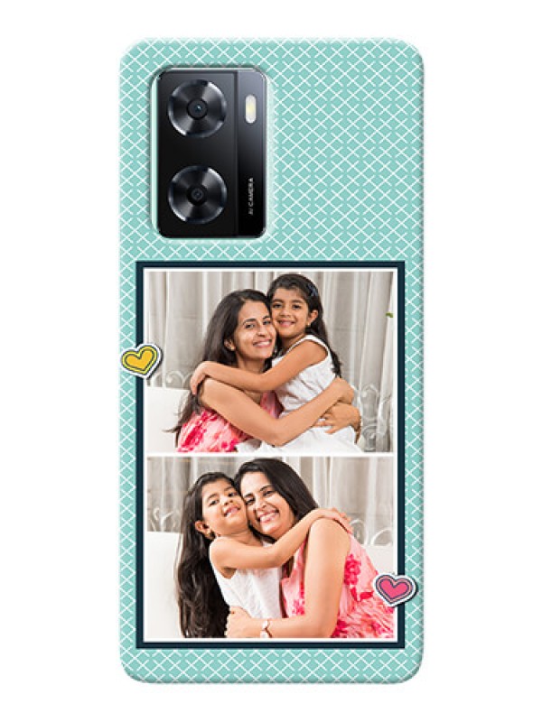 Custom Oppo A77s Custom Phone Cases: 2 Image Holder with Pattern Design