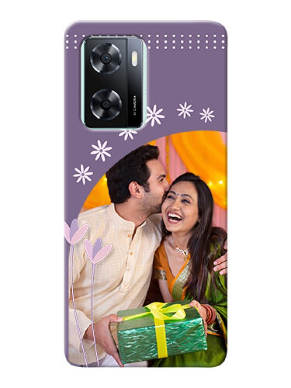 Custom Oppo A77s Phone covers for girls: lavender flowers design 