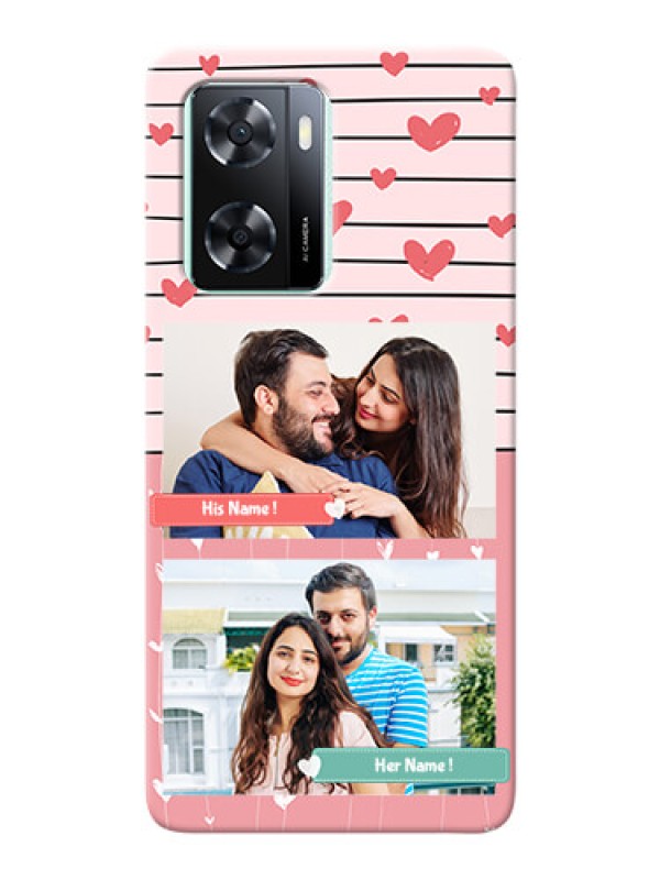 Custom Oppo A77s custom mobile covers: Photo with Heart Design